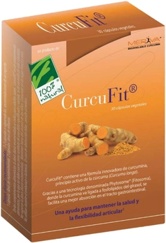 Suplement diety 100% Natural Curcufit 60 kapsułek (8437008750620)