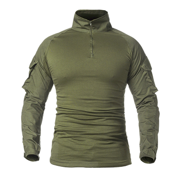 Тактична сорочка Lesko A655 Green 2XL (38р.) кофта з довгим рукавом армійська