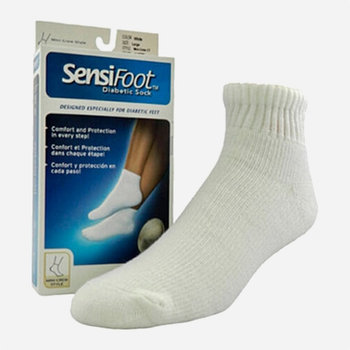 Skarpety uciskowe Jobst Sensifoot Diabetes Short Socks White T/XL (4042809173345)