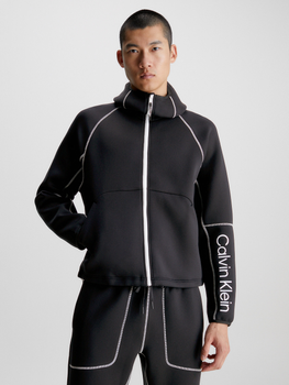 Bluza męska rozpinana streetwear z kapturem Calvin Klein 00GMF3J408 XS Czarna (8720108331234)