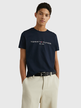 Koszulka męska basic Tommy Hilfiger MW0MW11465-403 XL Niebieska (8719858459848)