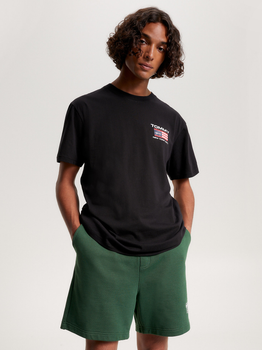 Koszulka męska luźna Tommy Jeans DM0DM16849-BDS 2XL Czarna (8720644572467)