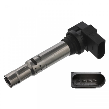 Катушка зажигания FEBI 22038 Skoda Fabia, Superb, Octavia, Yeti; Volkswagen Golf, Bora, Polo, Touran, CC, Passat; Seat Leon, Ibiza, Toledo, Cordoba; Audi A1 032905100A, 032905100B, 032905100C
