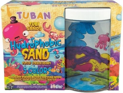 Пісок гідрофобний Tuban з акваріумом 5 кольорів 200 г (5901087035587)