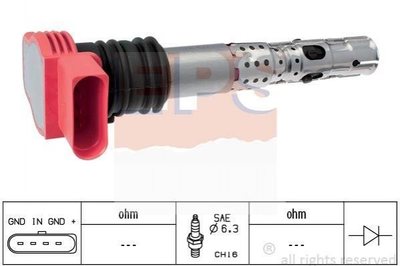 Катушка зажигания EPS 1970436 Audi A6, A4, A8 06C905115H, 06C905115L, 06C905115A