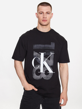 Koszulka męska Calvin Klein Jeans J324207 S Czarna (8720108072687)
