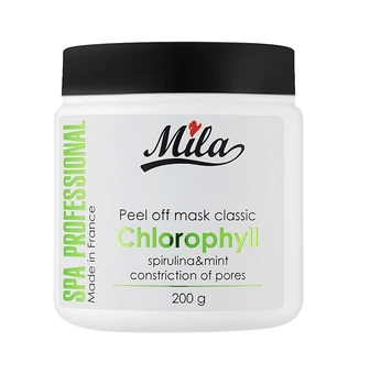 Нормализующая альгинатная маска Mila Perfect для жирной кожи лица Хлорофилл Peel Off Mask Chlorophyll 200 г 3702261209204