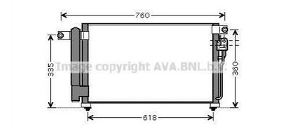 Радиатор кондиционера AVA COOLING KA5081D KIA Rio 976061G000