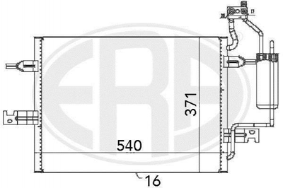 Радиатор кондиционера ERA 667058 Opel Meriva 13128931, 13128932, 1850086