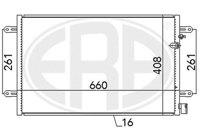 Радиатор кондиционера ERA 667086 Audi A6 4F0260401E, 4F0260403P, 4F0260403E