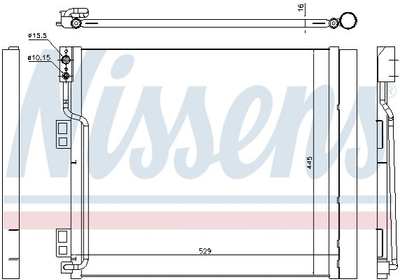 Радиатор кондиционера NISSENS 940386 92100JX51A, 92131JX51A