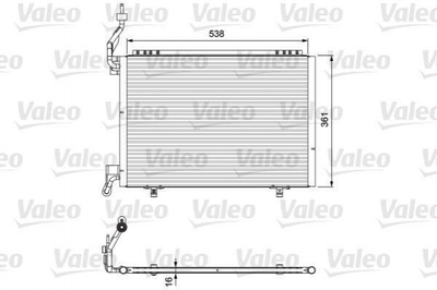 Радіатор кондиціонера Valeo 814074 Ford Fiesta, B-Max 1756413, 1807860