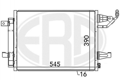 Радиатор кондиционера ERA 667085 Mitsubishi Colt MR568975, A4548300070, 4548300070