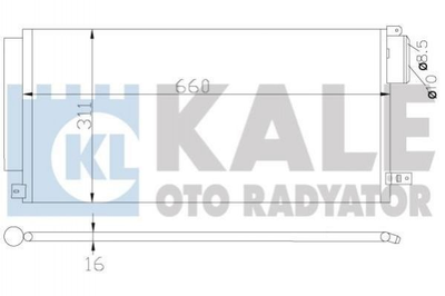 Радіатор кондиціонера KALE 389100 Fiat Punto, Grande Punto; Opel CORSA 1850168, 1850158, 1850277