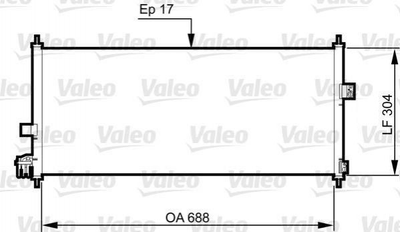 Радіатор кондиціонера Valeo 814328 Nissan Primera, Almera 92100BM400