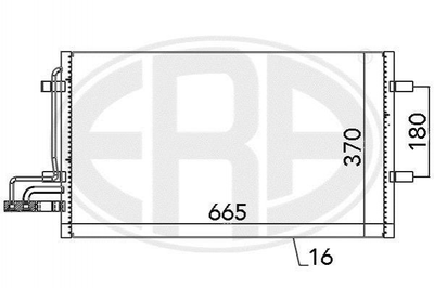 Радіатор кондиціонера ERA 667029 Ford Focus, C-Max 1234248, 1335552, 1491689