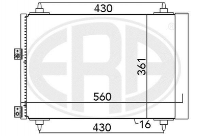 Радіатор кондиціонера ERA 667071 Citroen Berlingo, Xsara; Peugeot Partner 9645964780, 6455CN