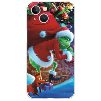 Силиконовый Чехол с Картинкой для iPhone 13 Принт (Новогодний, Гринч) (43370-ysm2268)