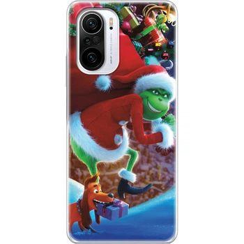 Силиконовый Чехол с Картинкой для Xiaomi Poco F3 Принт (Новогодний, Гринч) (42102-ysm2268)
