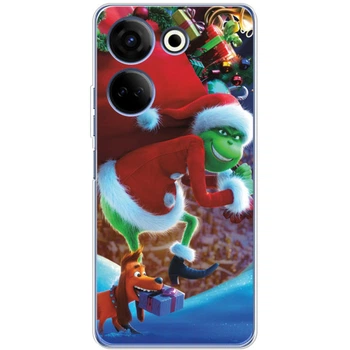 Силиконовый Чехол с Картинкой для Tecno Camon 20 Pro 4G Принт (Новогодний, Гринч) (48112-ysm2268)