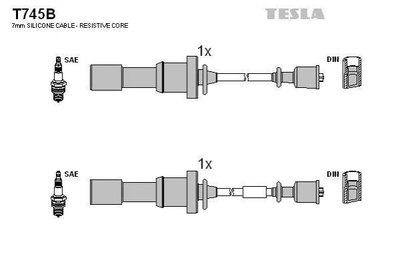 Провода высоковольтные TESLA T745B KIA Magentis, Sportage; Hyundai Santa Fe, Trajet, Sonata, H-1, Tucson 2750138B00