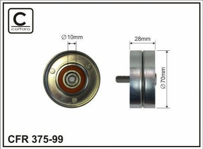 Ролики ГРМ CAFFARO 37599 Hyundai Accent, Sonata, Tucson, Trajet, Getz, Santa Fe, Elantra, Matrix; KIA Sportage, Carens, Magentis, Cerato 2528727001, 2528727000, 2528727400