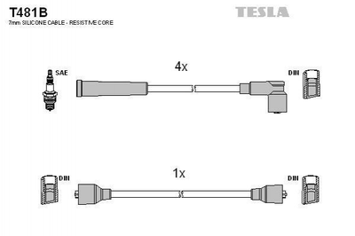 Провід високовольтні TESLA T481B ZE9818140