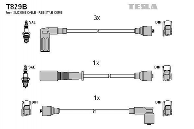 Провід високовольтні TESLA T829B 7604227