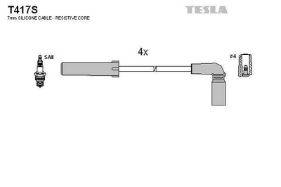 Провід високовольтні TESLA T417S