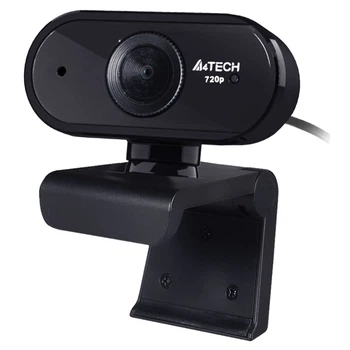 Веб-камера A4Tech, 1280x720/30 fps, микрофон, фиксированный фокус, угол обзора 70°, USB 2.0 Black