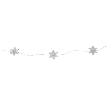 Гірлянда Chomik Сніжинки струна 2,2 м, 20 LED теплий білий, 2АА (5900779854208)