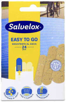 Plastry na modzele Salvelox Easy to Go Water Resistant 7 x 2 cm 24 szt (7310610014711)