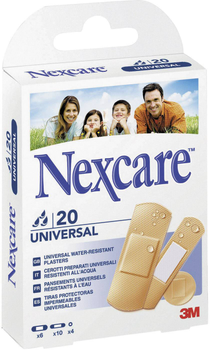 Набір пластирів 3M Nexcare Universal Pflaster 20 Streifen Sortiert 20 шт (8470003308786)