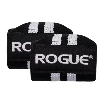 Кистевые бинты Rogue Fitness Wrist Wraps Black/White (45 см, средняя+ жесткость)