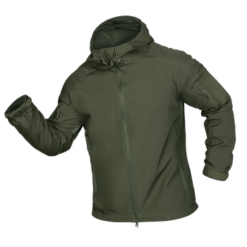 Куртка тактическая демисезонная мужская для силовых структур Stalker SoftShell Олива (7225), L (OPT-34521)