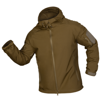 Куртка тактическая демисезонная мужская для силовых структур Stalker SoftShell Койот (7346), L (OPT-34521)