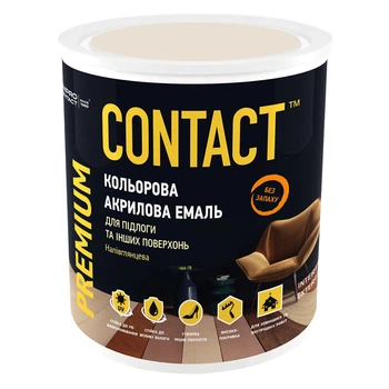 Эмаль акриловая для пола и других поверхностей CONTACT ваніль (RAL 9001) 2,5 л