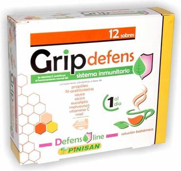 Produkt leczniczy na kaszel Pinisan Gripdefens 12 szt (8435001000148)