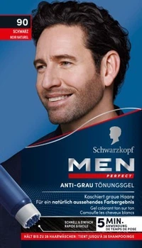 Мужская гель-краска от седины Schwarzkopf Men Perfect №90 Черный (40+40 мл)