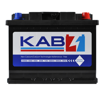 Автомобільний акумулятор KAB Blue SMF (L2) 62Ah 550A R+ KAB