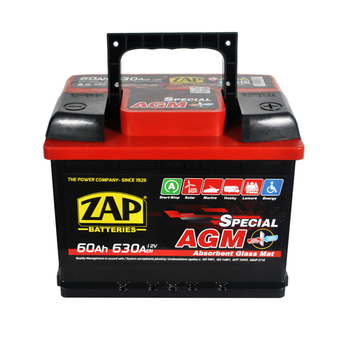 Автомобільний акумулятор ZAP AGM 60Ah 630A (L2) (560 02) R+ (правий +) ZAP