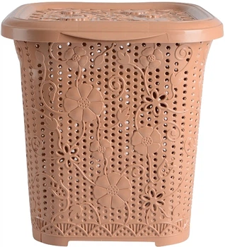 Кошик для білизни Violet House 15 л (0424 Ажур BEIGE с/к 15 л)