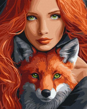 Картина по номерам - Огненная лиса ©art_selena_ua Идейка 40х50 см (KHO8320)