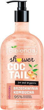 Гель для душа Bielenda Shower Cocktail освіжаючий Brzoskwinia + Kombucha 400 мл (5902169048402)