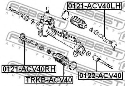 Пыльник рулевой рейки Camry 06-11 Febest (TRKBACV40)