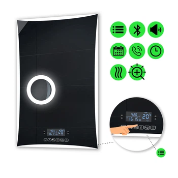 LED-зеркало 80x120см, с Smart-блоком, линзой с подсветкой и подогревом, модель Amado (Amado195)