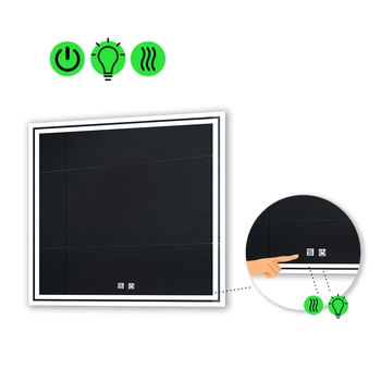LED-зеркало 60x60см, с двумя сенсорами и подогревом, модель Marita (Maritak07)