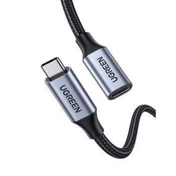 Кабель подовжувач USB Type C 3.1 Gen 2 UGREEN 4K/60HZ 10GBPS 5A 100W 0.5 м Black (YM0494)