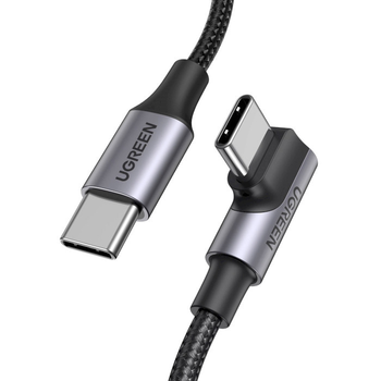 Кабель зарядный Ugreen USB Type-C угловой 5А 100W для быстрой зарядки 2 м Black (YM0257)
