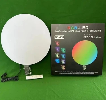 Светодиодная LED лампа Camera light GS-45 RGB для фото и видео съемки 3000-6500K